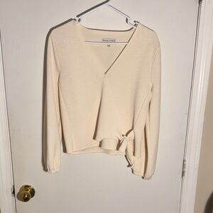 Madewell Cream Tie-Front Blouse